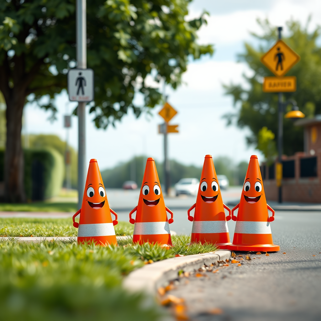 Author's traffic cone characters deliver safety messages and career inspiration